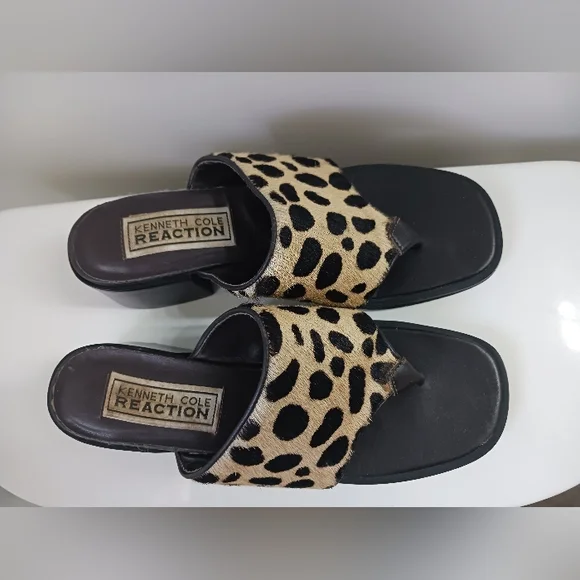 Kenneth Cole Reaction Leopard Sandals - Picture 2 of 4